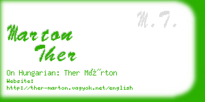 marton ther business card